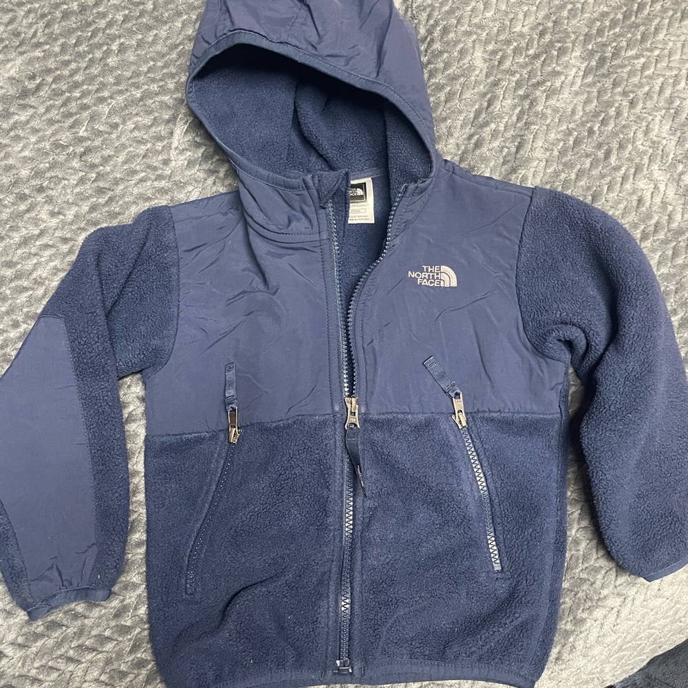 The North Face Kids' Blue Hooded Fleece Jacket